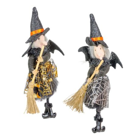 Halloween boszorkány akasztós 14cm