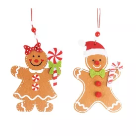 Mézeskalács figura akasztós filc M12,5-13,5cm