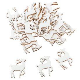 Szarvas fa fehér 2,5cm 24db-os