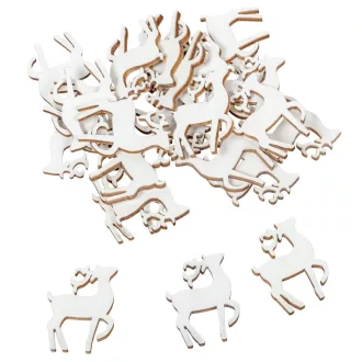 Szarvas fa fehér 2,5cm 24db-os