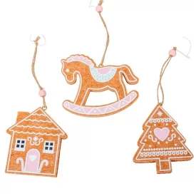 Mézeskalács figura filc akasztós 9cm