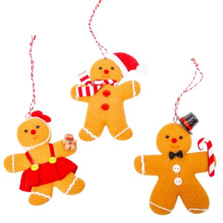 Mézeskalács figura filc akasztós 9cm