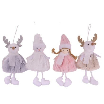 Karácsonyi textil figura akasztós 17cm