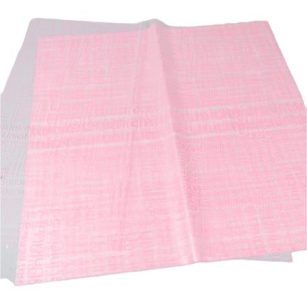 Csomagoló fólia újság mintás rózsaszín 58x58cm 20db-os