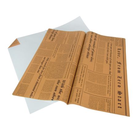 Csomagoló fólia újságmintás-fehér 58x58cm 20db-os