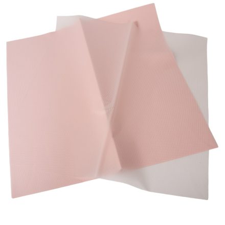 Csomagoló fólia csíkos rózsaszín 58x58cm 20db-os