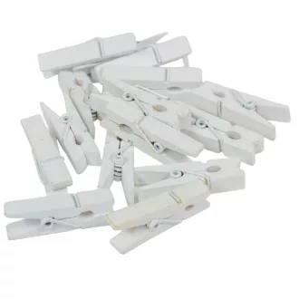 Csipesz fa fehér 3,5cm  16db-os