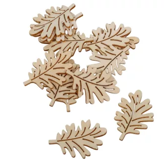 Falevél fa natúr 4,2cm 12db-os