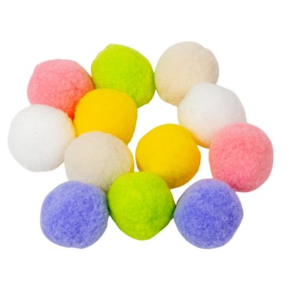 Textil golyó színes 3,5cm 12db-os