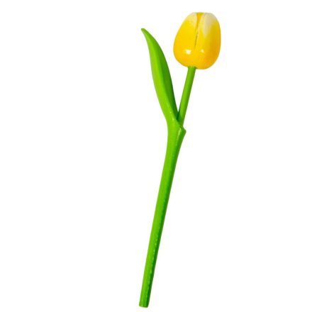 Tulipán szálas fa sárga M18,5cm