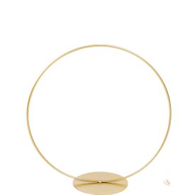 Fém karika talpas arany D20cm