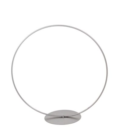 Fém karika talpas ezüst D20cm