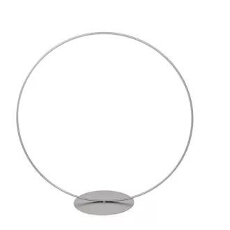 Fém karika talpas ezüst D25cm