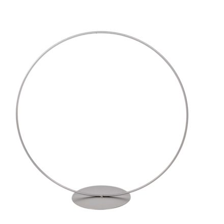 Fém karika talpas ezüst D25cm