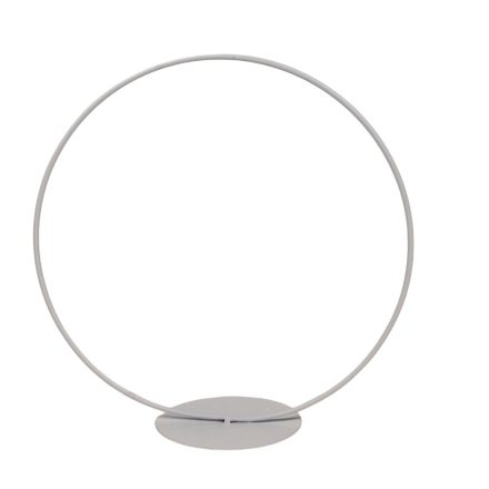Fém karika talpas fehér D20cm