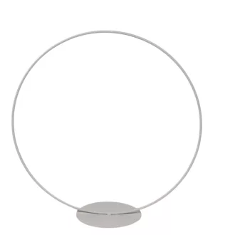 Fém karika talpas fehér D25cm