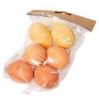 Húsvéti tojás műanyag narancs-sárga 6cm 6db-os