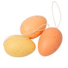 Húsvéti tojás műanyag narancs-sárga 6cm 6db-os