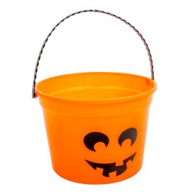 Halloween dekor vödör műanyag 22x17cm