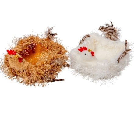 Textil tál szögletes csirke M10x14x14cm