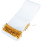 Koszorú szalag 10x220cm fehér-arany 10db/csom (db ár)