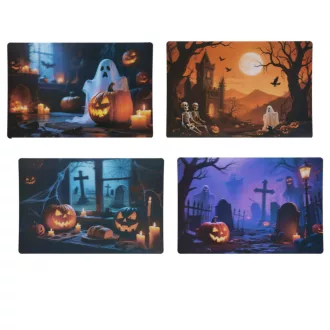 Műanyag tányéralátét halloween mintás 42x28cm
