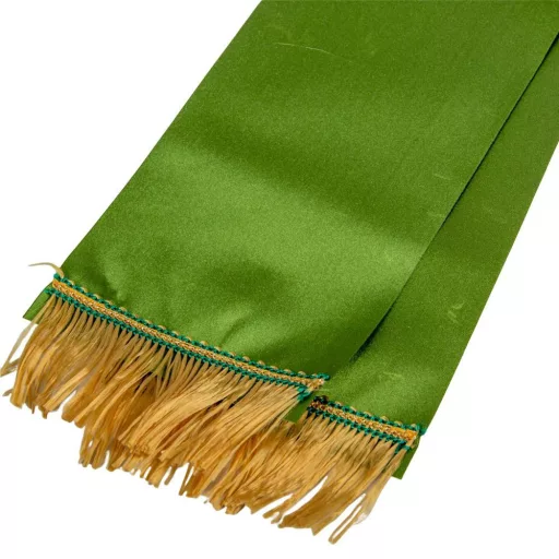 Koszorú szalag 10x220cm mohazöld-arany 2db/csom (db ár)