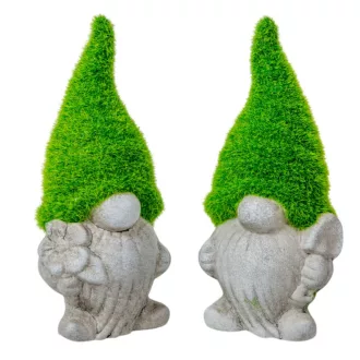 Törpe zöld flokkolt sapival ker. M18cm