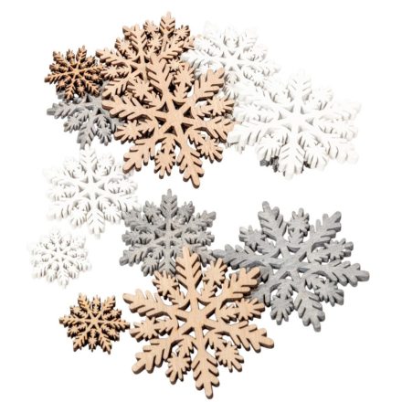 Hópihe fa 3-5-7cm szürke-fehér-natúr 16db-os