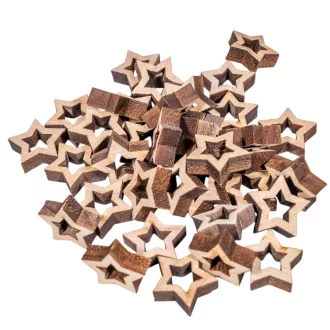 Csillag áttört fa natúr 2,5cm 36db-os