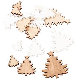 Fenyő fa 3-5-7cm szürke-fehér-natúr 18db-os