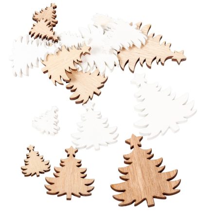 Fenyő fa 3-5-7cm szürke-fehér-natúr 18db-os