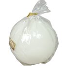 Lakkozott gömb gyertya 100mm fehér