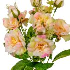 Rózsacsokor 7v. krém-pink M30cm 48db/#