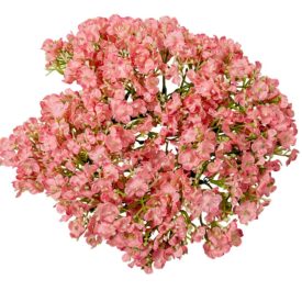 Apró virágos koszorú rózsaszín D20cm 18db/#