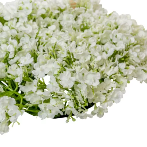 Apró virágos koszorú fehér D20cm 16db/#