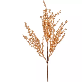 Bogyós ág metál arany M43cm
