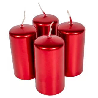 Metál adventi gyertya 80x40mm piros 4db/csom (db ár)