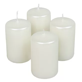 Metál adventi gyertya 80x50mm fehér  4db/csom (db ár)