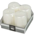 Metál adventi gyertya 80x50mm fehér  4db/csom (db ár)