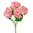 Hortenzia csokor 5v. pink M47cm 24db/#