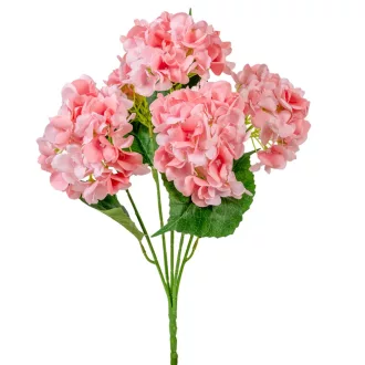 Hortenzia csokor 5v. pink M47cm 24db/#