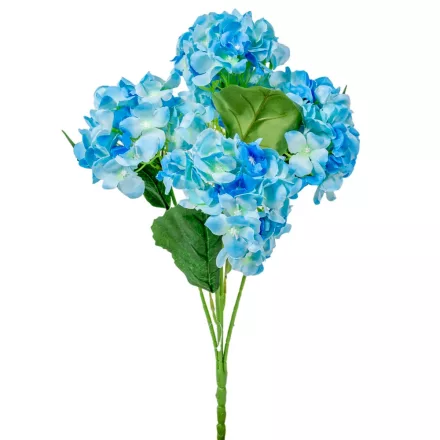 Hortenzia csokor 5v. kék M47cm 24db/#