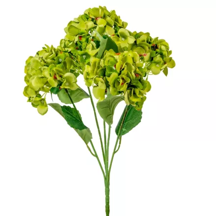 Hortenzia csokor 5v. zöld M47cm 24db/#