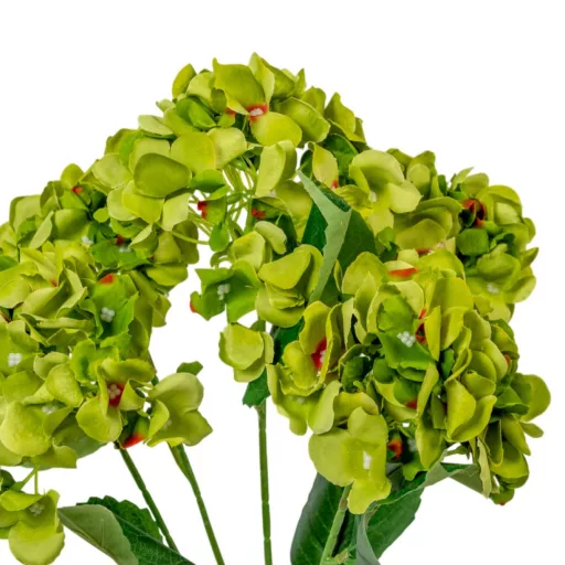 Hortenzia csokor 5v. zöld M47cm 24db/#