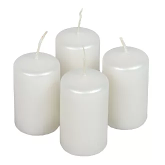 Metál adventi gyertya 70x40mm fehér  4db/csom (db ár)