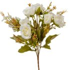 Rózsa csokor 10v. krém M28cm 48db/#