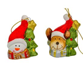 Karácsonyi figura fej ker. akasztós 6cm