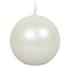 Metál gömb gyertya 80mm fehér