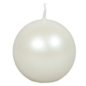 Metál gömb gyertya 80mm fehér
